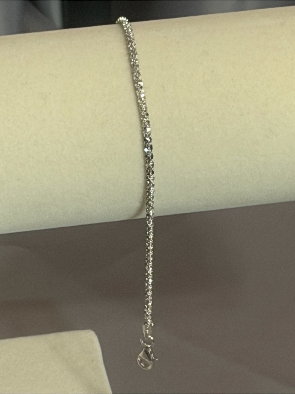 Delicate Sterling Silver Sparkle Bracelet - Silver